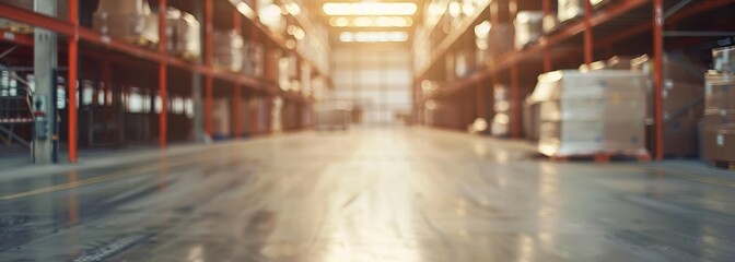 Wall Mural - Warehouse background. Blurred background
