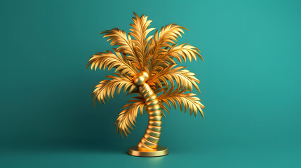 Wall Mural - Palm Tree icon holiday 3d