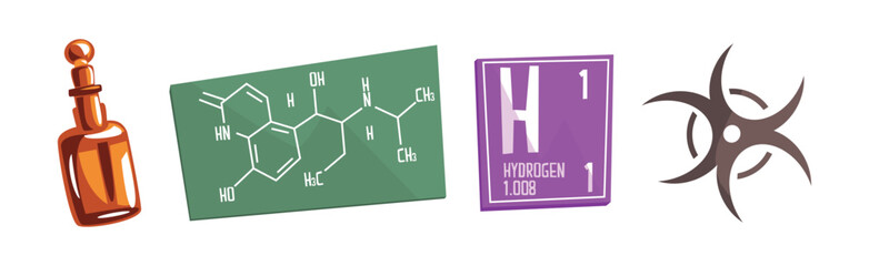 Sticker - Chemist Equipment and Tool for Chemical Laboratory Vector Set