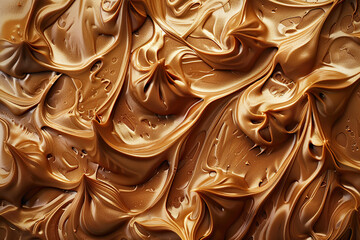 Wall Mural - Generative ai on the theme of beautiful tasty liquid chocolate on wave abstract dark background