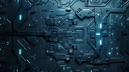 Futuristic Sci-Fi textured background. Generative AI.