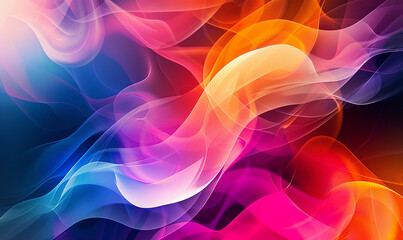 Wall Mural - Abstract clean and colorful wavy background for presentation template