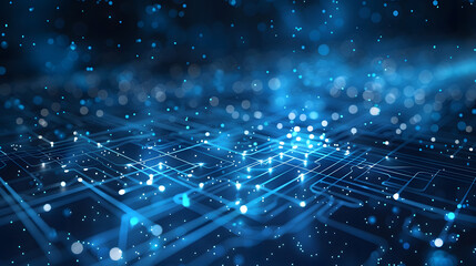 blue digital technology network chart background
