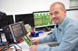 © industrieblick - engineer at the workplace - assembly and development of electronics in a modern factory