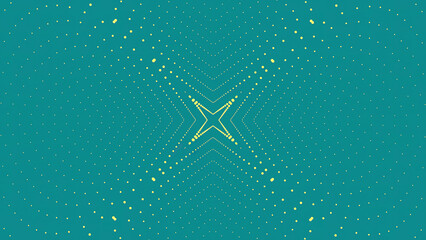Wall Mural - animation of moving dots in tunnel effect pattern. animation. dots move in stream towards center in 