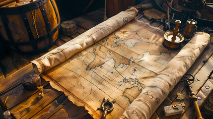 Pirates treasure map