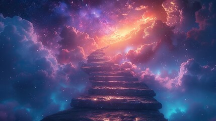 Poster - A celestial staircase leading up to the heavens.