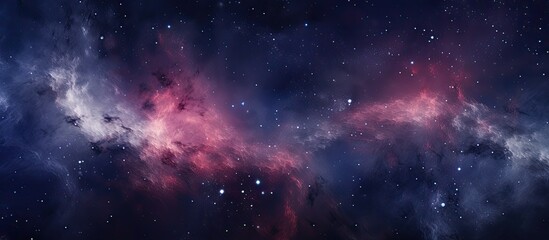 Wall Mural - A majestic view of the Milky Way galaxy filled with stars space dust and a vast expanse of the universe in a stunning copy space image