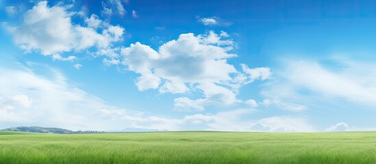 Scenic view of horizon sky and field with copy space image