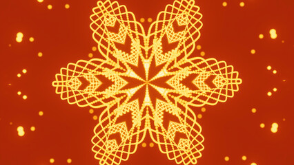 Wall Mural - moving pattern with star and geometric lines. design. festive animation with moving pattern and star