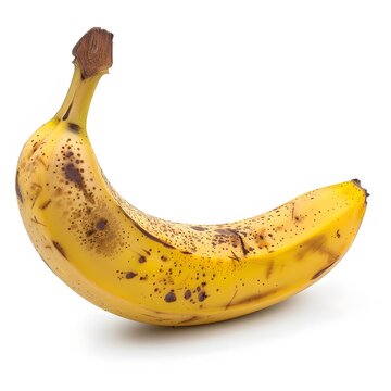 A ripe banana isolated on a white background