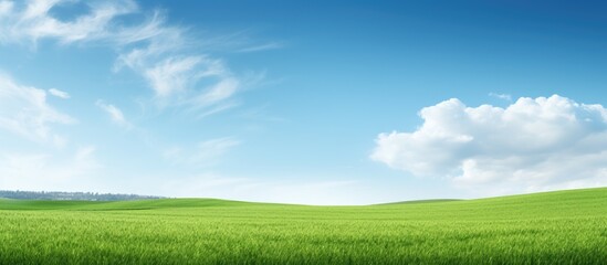 Poster - Scenic view of horizon sky and field with copy space image