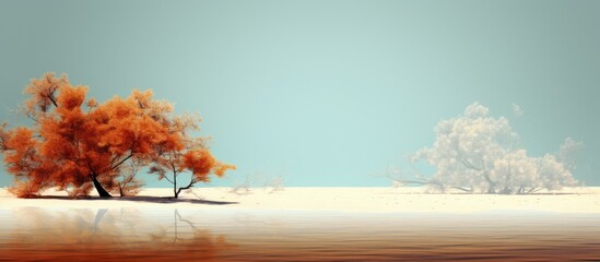 Wall Mural - the foliage appears exceptionally parched in the copy space image