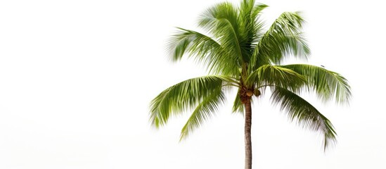Sticker - isolated coconut palm tree on a white background with copy space image available