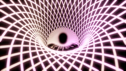 Wall Mural - abstract vortex of bended and crossed lines. design. optical illusion of a sphere inside vortex.