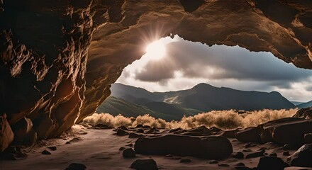 Sticker - Camping in a cave.