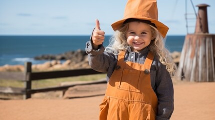 Sticker - child with hat