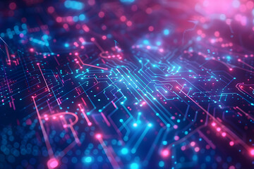 Wall Mural - digital technology banner background