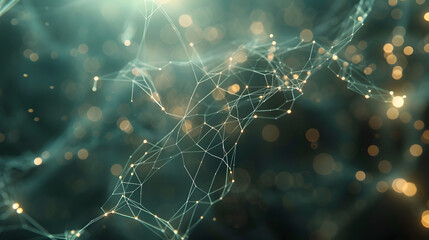 Wall Mural - abstract futuristic network on background illustration