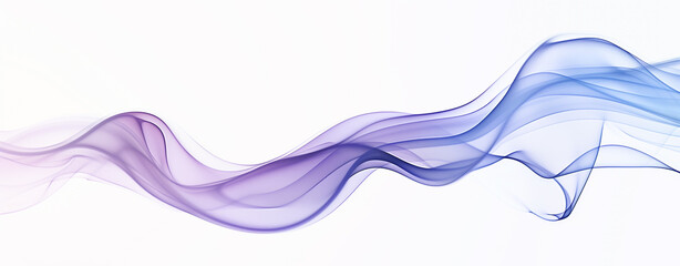 Wall Mural - illustration of abstract wave smoke on white background