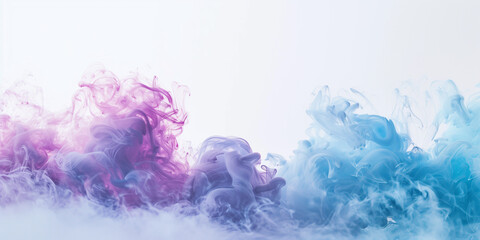 Wall Mural - illustration of abstract wave smoke on white background
