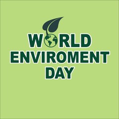 Wall Mural - World Environment Day is the United Nations day for encouraging worldwide awareness and action to protect our environment.
Eco Day, Environment Day, WED (world environment day)