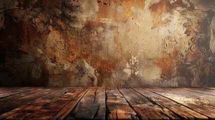 Wall Mural - Rustic brown background with visible grunge effects.