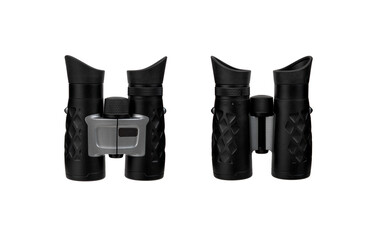 Wall Mural - Modern binoculars. An optical instrument for observation at long distances. Isolate on a white back.