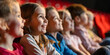 © MNStudio - Group of cheerful children sitting in the theater watching the muppet show performance.