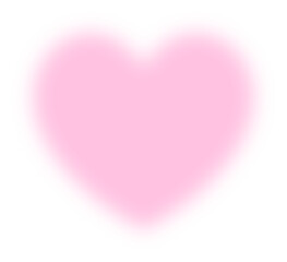 Wall Mural - blur pink heart, y2k style element for social post, banner, poster, png isolated on transparent back