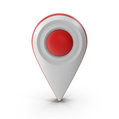 map pointer pin isolated on white background