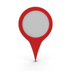 map pointer pin isolated on white background