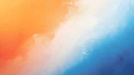 Wall Mural - white orange blue gradient background. generative ai.