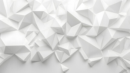 White polygon textured background. Generative AI.