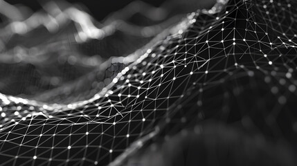 Wall Mural - wireframe background with plexus effect texture background. generative ai.
