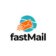 © fahmi - Fast mail Logo Design Template. Vector Illustration.