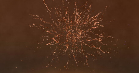 image of fireworks exploding on brown background