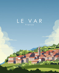 Wall Mural - Le Var France travel poster