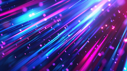 Canvas Print - abstract digital background for wallpaper. blue and pink light lines. futuristic and technological background. fantastic wallpaper