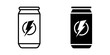 © Uswa KDT - Energy Drink Can icon set. for mobile concept and web design. vector illustration