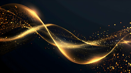 Wall Mural - abstract gold glowing background