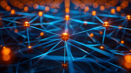 Wall Mural - technology network background