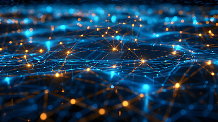 Wall Mural - technology network background