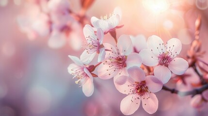 Poster - Blooming of a cherry tree