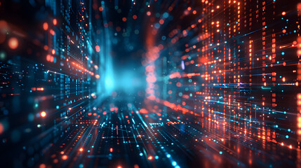 Wall Mural - abstract technology big data background concept