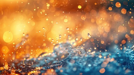 Wall Mural - Water splash with bokeh background,abstract water background.