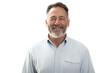 © Suplim - Middle-Aged Man in Light Blue Shirt Smiling on White Background