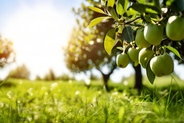 Poster - apples on tree