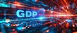 © Thanapipat - Futuristic digital illustration showcasing GDP with dynamic abstract backgrounds representing economic growth and data visualization.