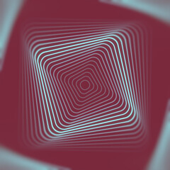 Fototapete - 3d rendering digital illustration with the illusion of rotating light blue light waves